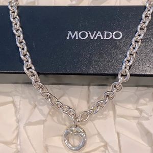 Retired Movado 925/ 750(18k)Gold Heart Necklace